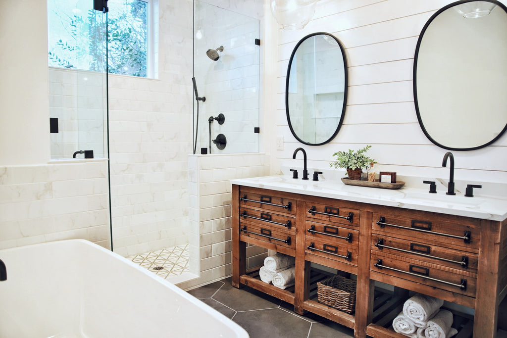 Use low-flow fixtures in your bathroom such as faucets or shower heads.