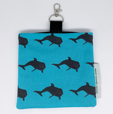 Dolphin Keychain Bag by Wendy Barnes Design