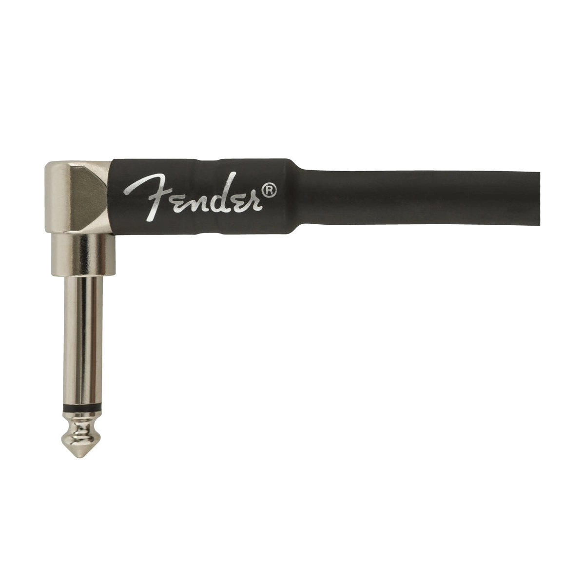 Black Fender Professional 18.6' Series Straight to Right Angle Cable