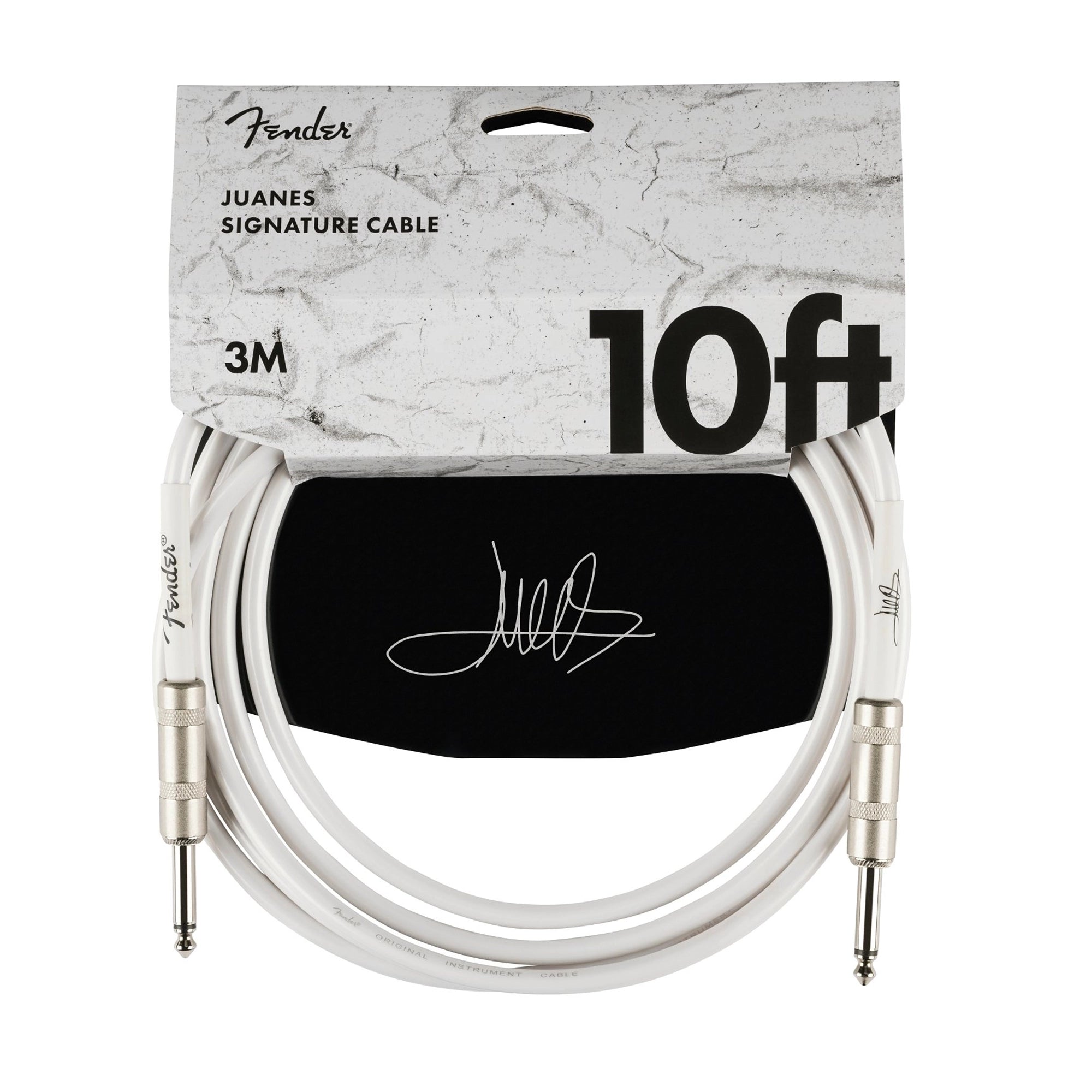 Luna White 10' Instrument Cable by Fender for Juanes