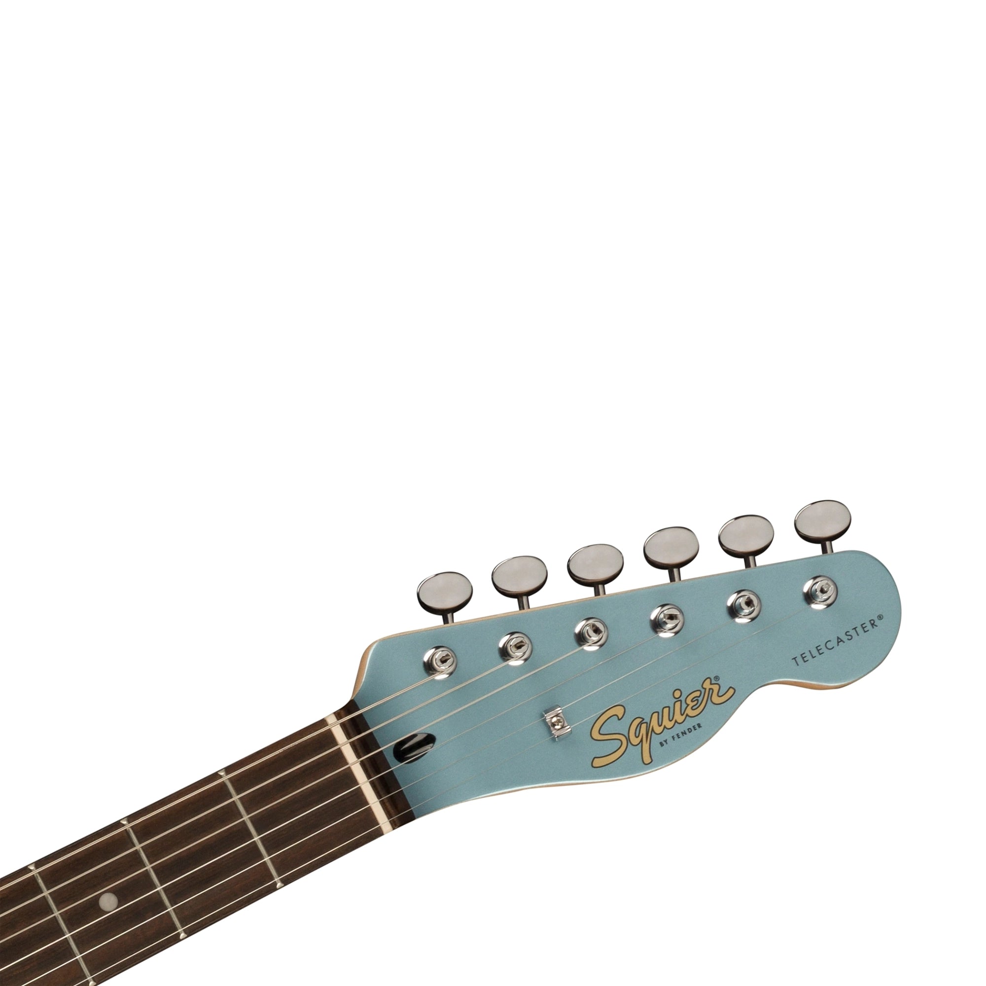 Ice Blue Metallic Squier Paranormal Cabronita Telecaster Semi-Hollowbody Electric Guitar