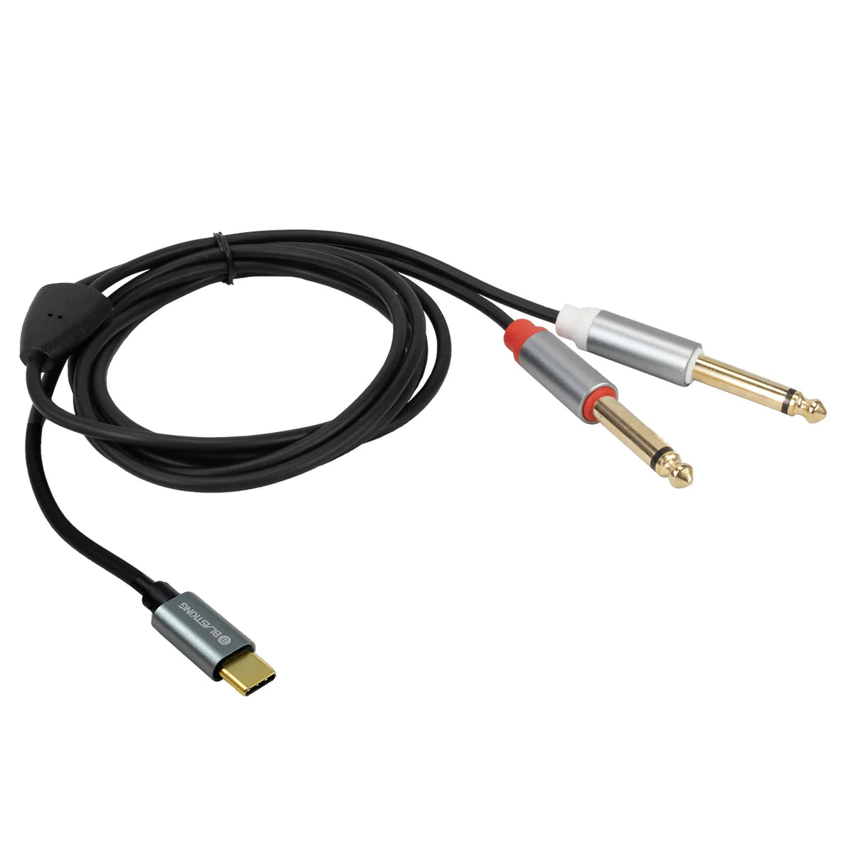 6ft (1.82m) Blastking C2QTC-6 USB-C to Dual 1/4” (6.35mm) Audio Cable