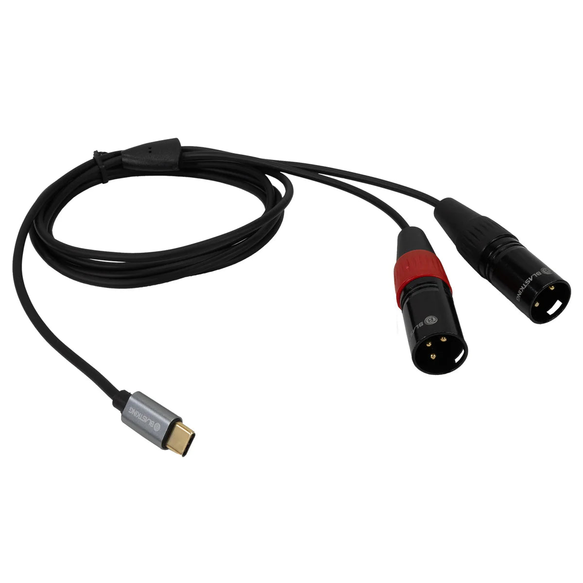 6ft (1.82m) Blastking C2XLRTC-6 USB-C to Dual XLR Male Audio Cable