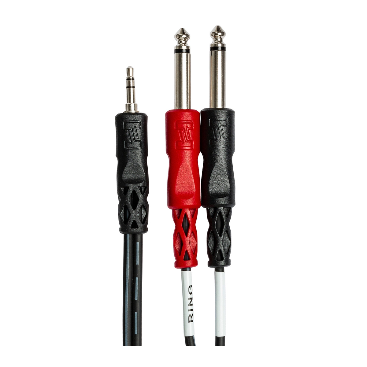 10 - Foot Hosa CMP-159 Stereo Breakout Cable: 1/8" TRS Male to Left and Right 1/4" TS Male