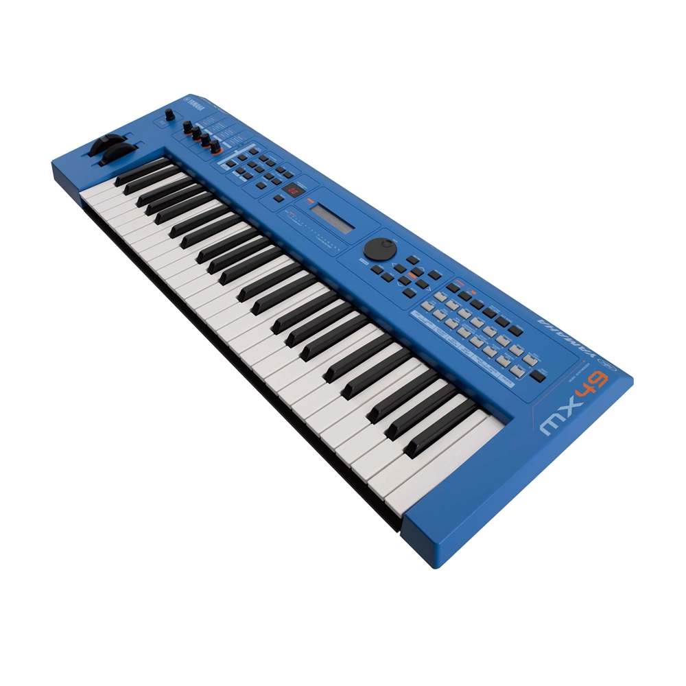 Electric Blue Yamaha MX49 49-Key Synthesizer for Music Production