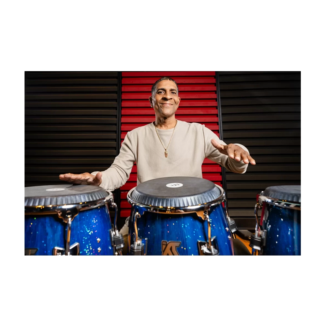 Meinl Percussion's Artist Series 11.75" Pine Conga by William Kachiro Thompson - Blue Wave