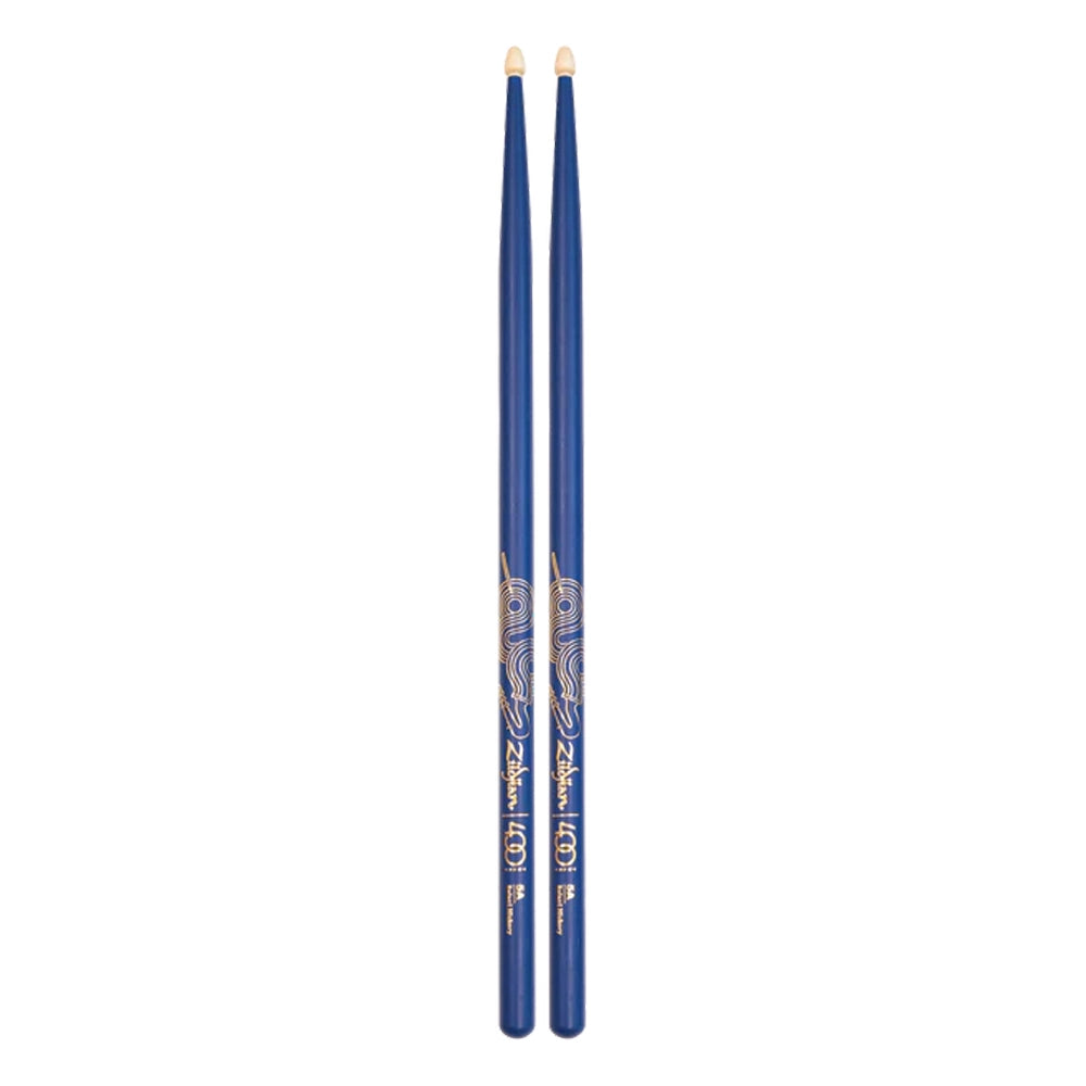 Zildjian's 400th Anniversary 5A Hickory Drumsticks - Beautifully Painted Blue
