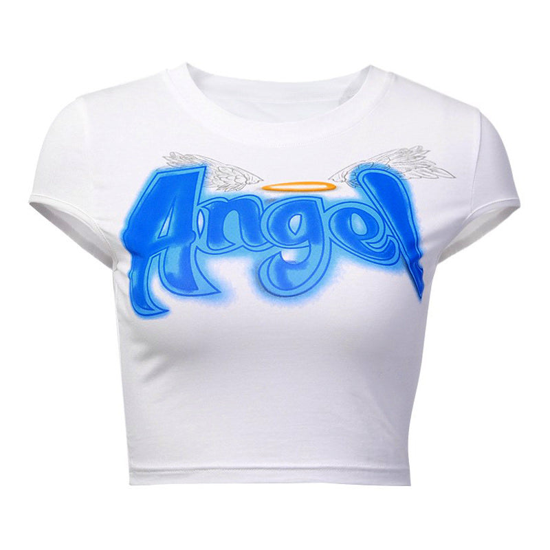 angel cropped tee