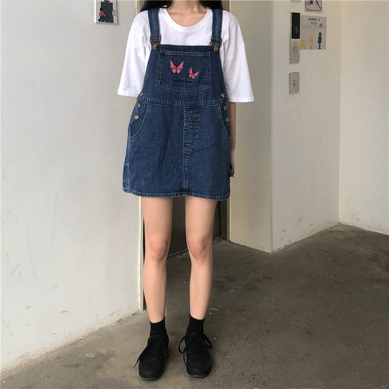 Butterfly Dungaree Dress - Boogzel Apparel