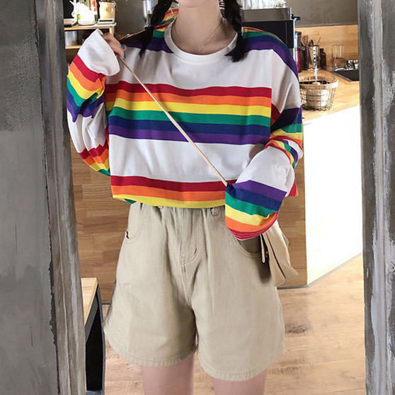 RAINBOW CONNECT LONG SLEEVE TEE – Boogzel Apparel