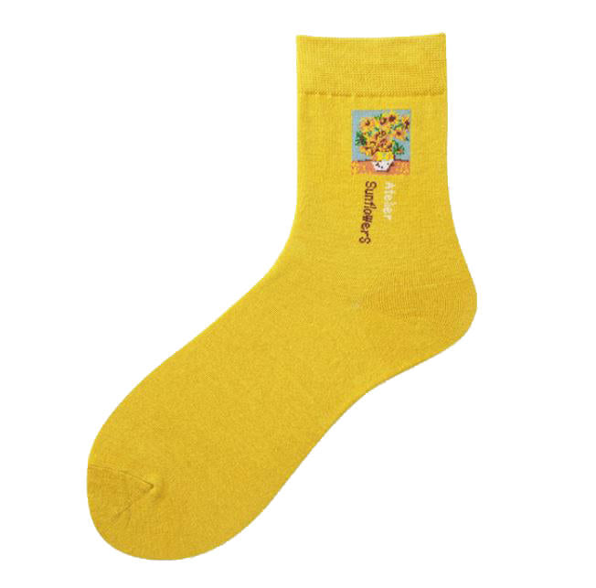 van gogh sunflower socks