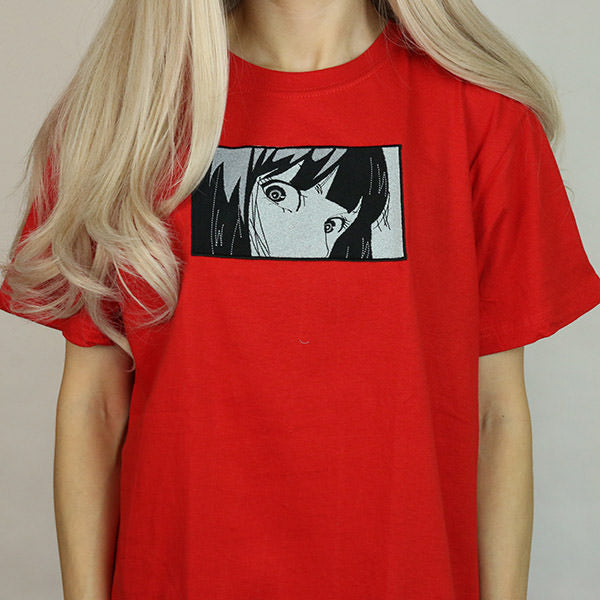 red anime shirt