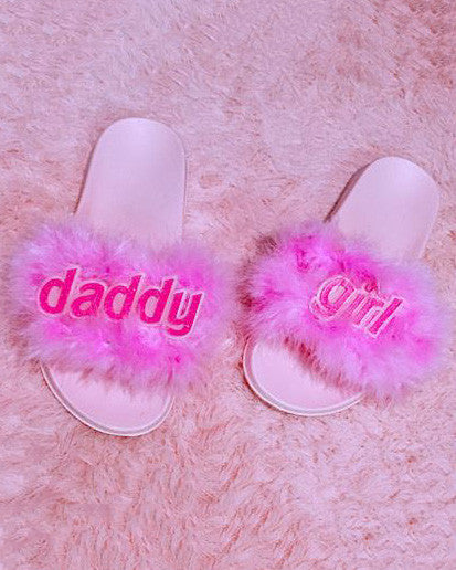 girls furry slides