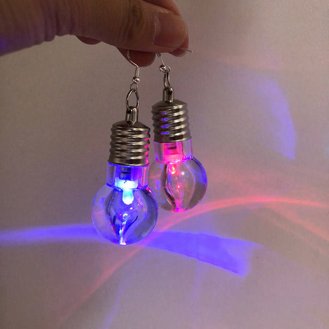 purple light up earrings