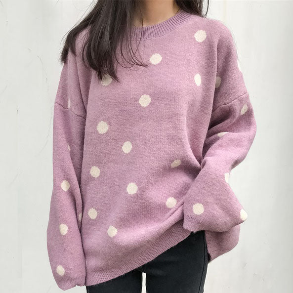 polka dot sweater