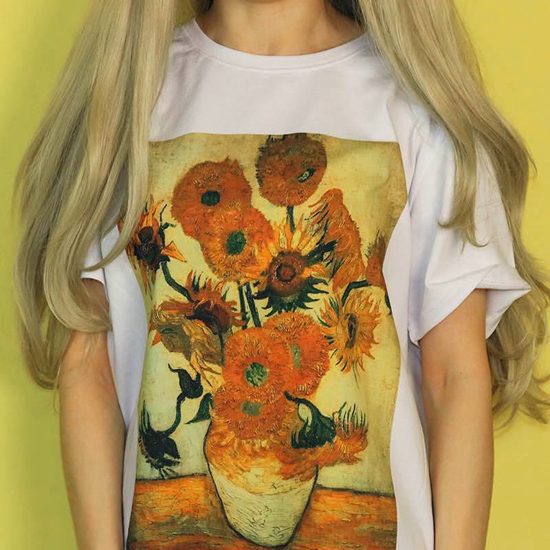 van gogh sunflower shirt