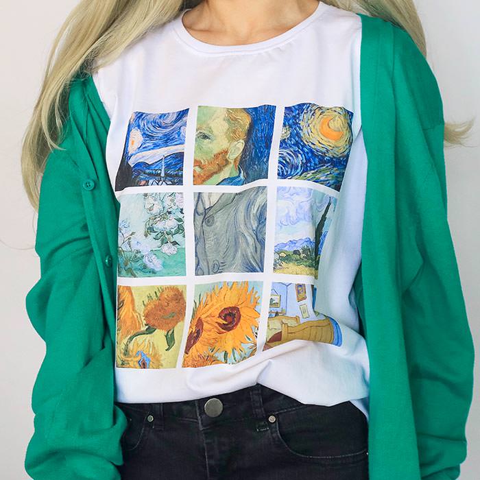 van gogh painting shirt