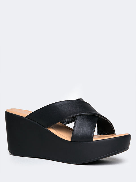 Criss Cross Platform Sandal – J Adams