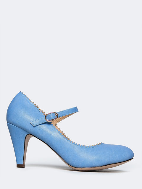 blue mary jane pumps