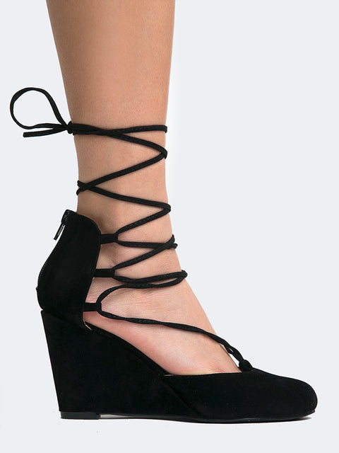 lace up leg wedges