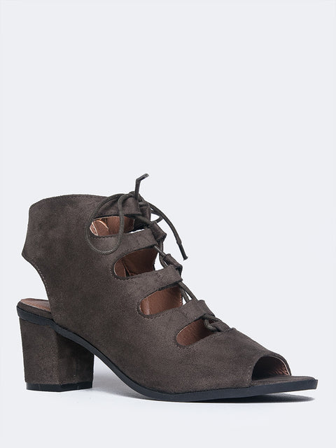 strap up booties olive