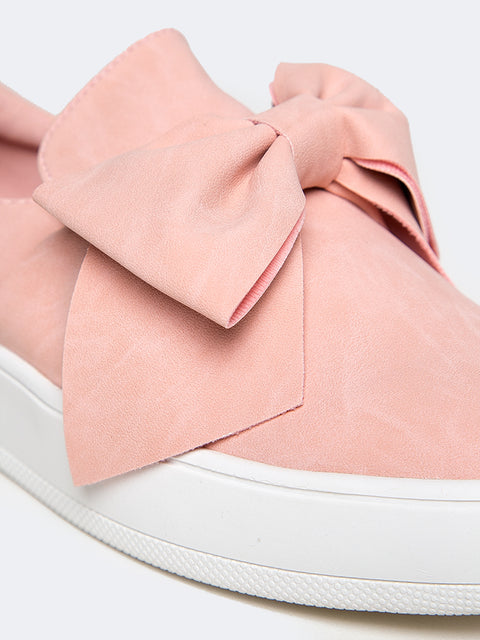 womens slip on sneakers with bow