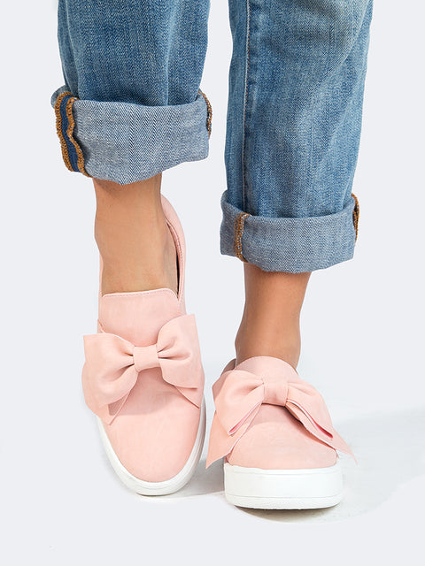 womens slip on shoes with bow