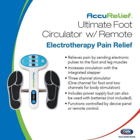 AccuRelief Dual Channel Pain Relief Device Carex Tens ACRL-3001