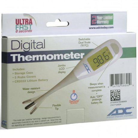 Conductive Digital Thermometer: ADC Adtemp Temple Touch 6 Second