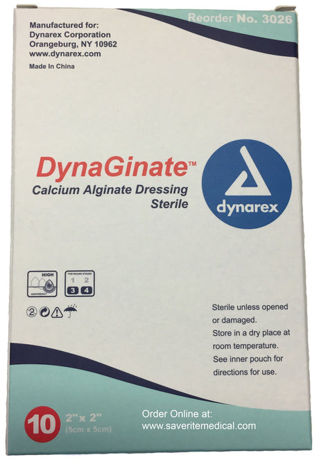 DynaGinate AG - Silver Calcium Alginate 2x2