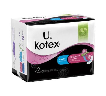 U by Kotex Security Maxi Overnight Pads, Regular, Fragrance-Free