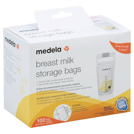 Medela Breast Milk Storage/Freezing Containers with Lids, Clear, 2.7 oz - 12 count