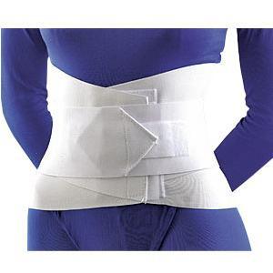 Elastic AV lumbar girdle with straps reinforced by whales