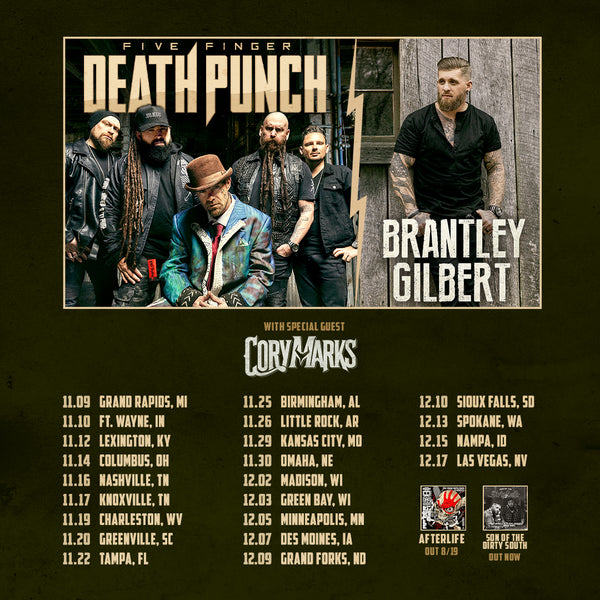 brantley gilbert tour with five finger death punch