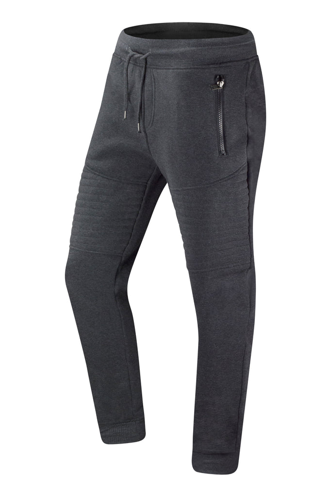 mens fleece joggers with zip pockets