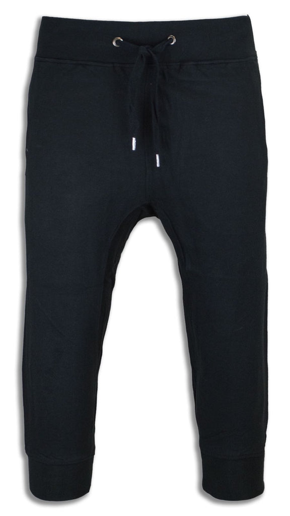 black capri joggers