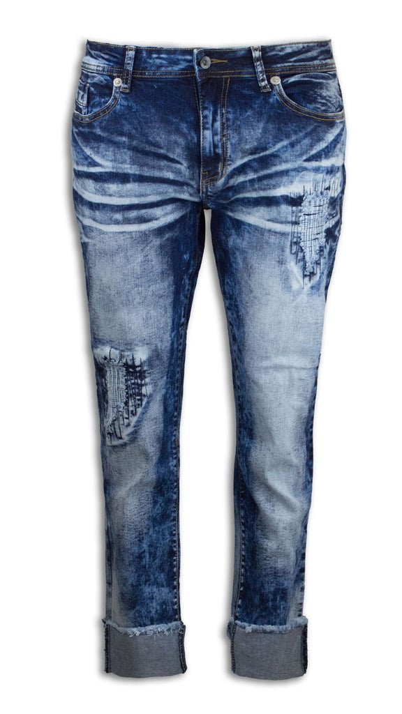 blue denim ripped jeans womens