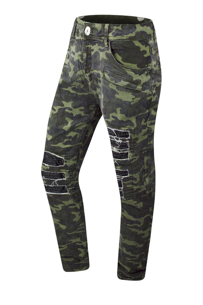 mens distressed camo pants