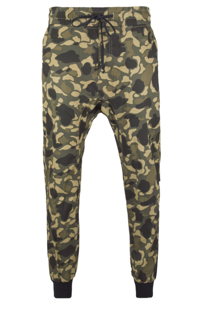 camo joggers with zippers