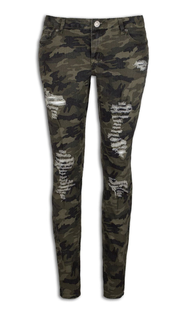 camo ripped jeans