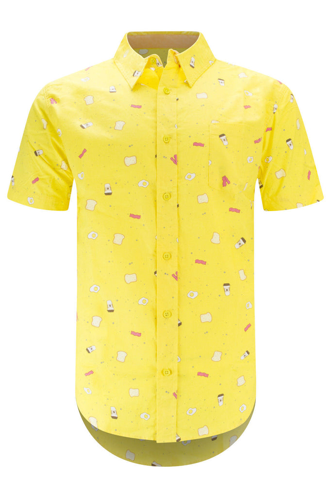 yellow button up shirt mens