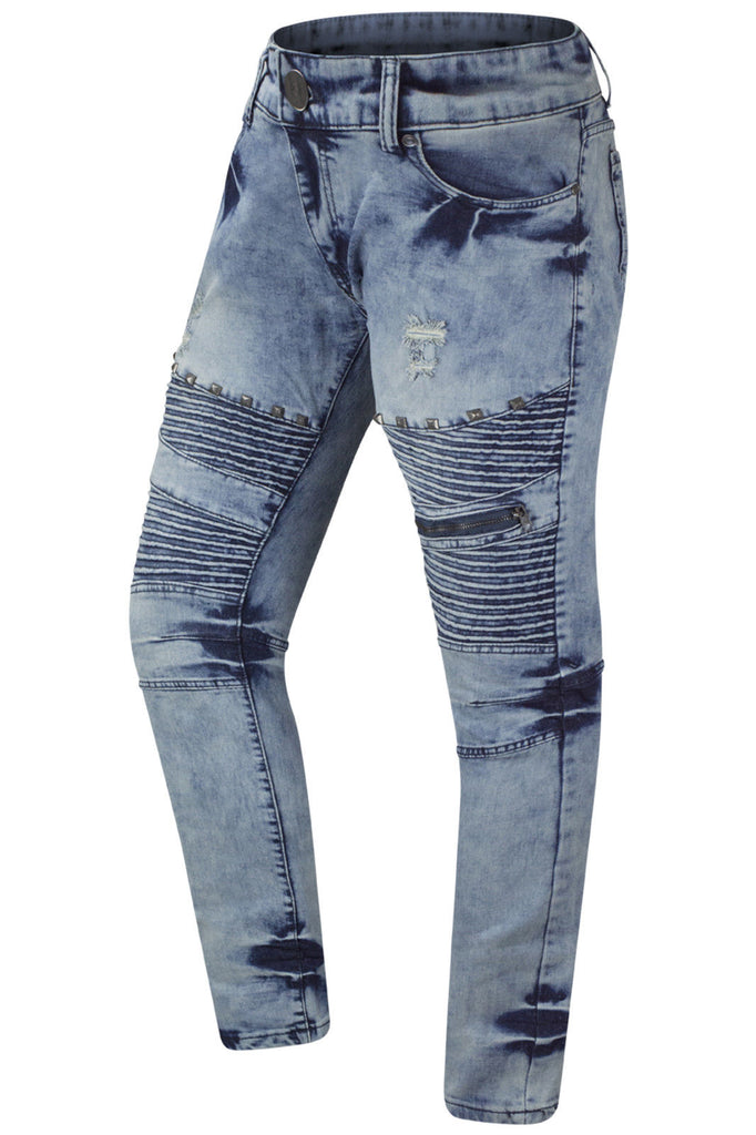 grey ripped biker jeans mens