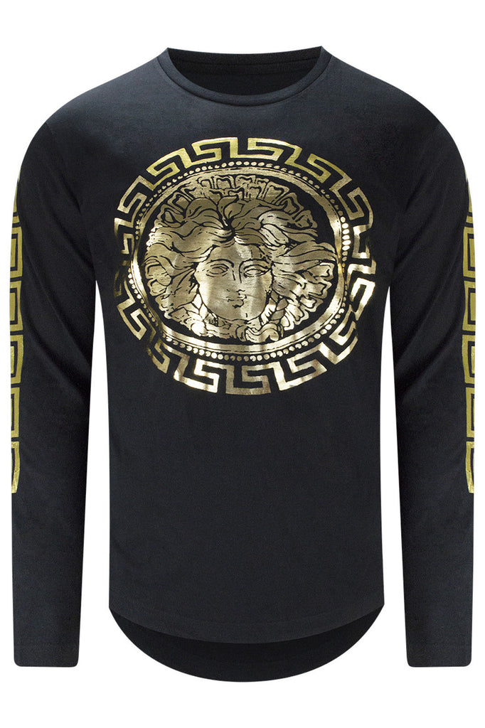 New Men Medusa Long Sleeve T-Shirt 