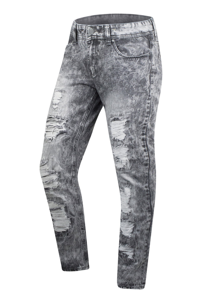 gray distressed jeans