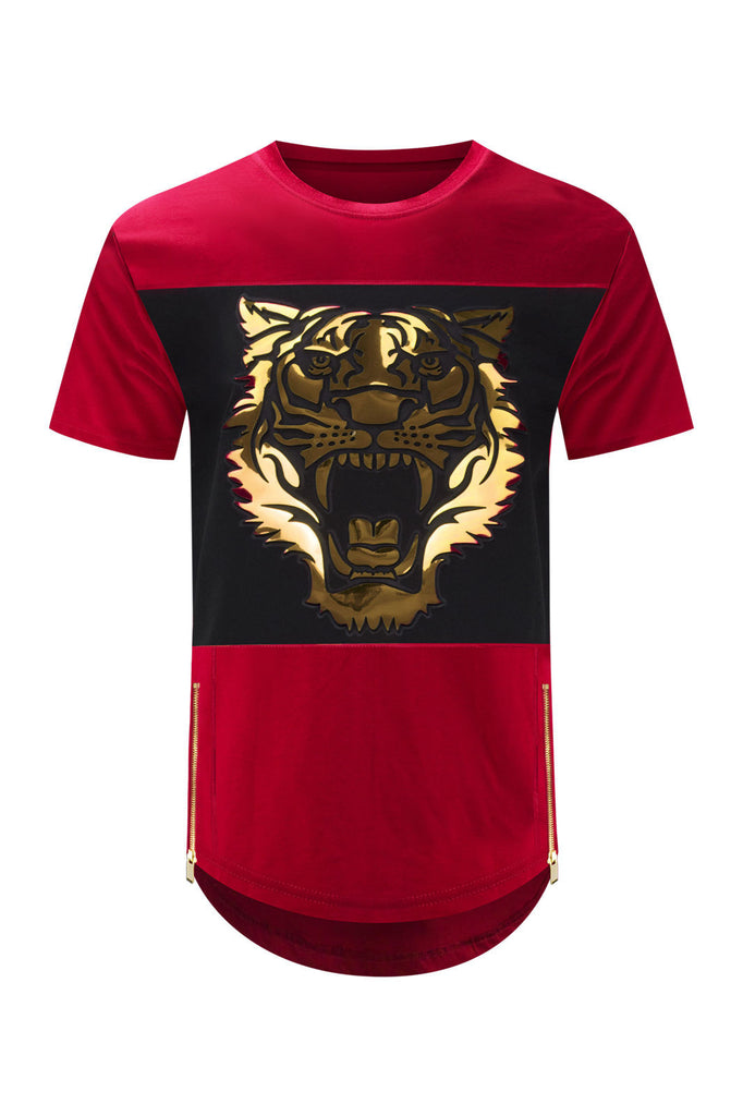 red and gold shirt
