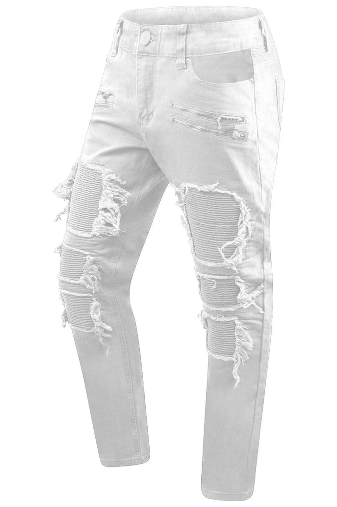 all white ripped jeans mens