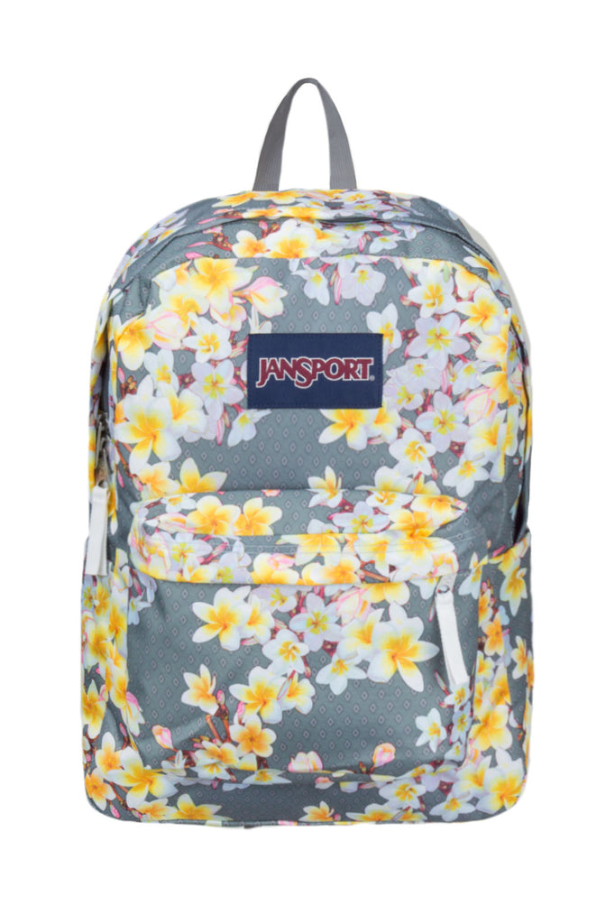 jansport backpack grey with flowers