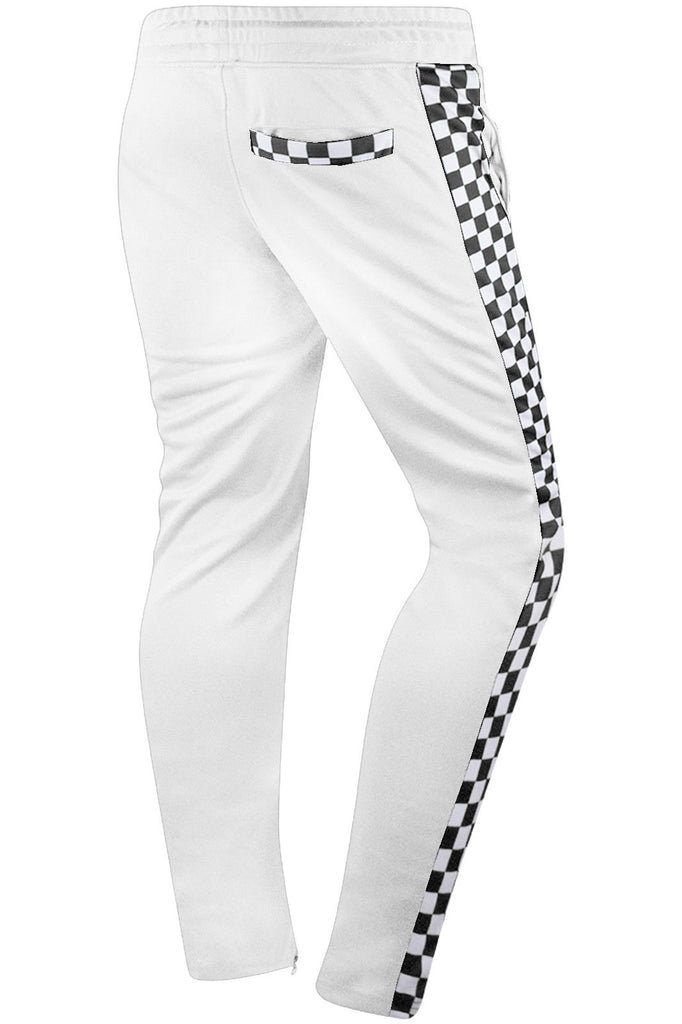 black white checkered pants mens