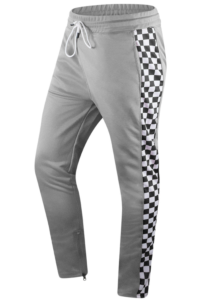 men plaid track pants