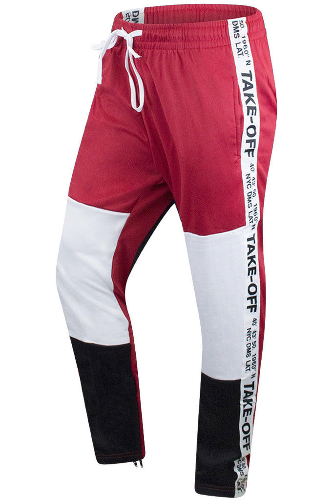 off white red track pants